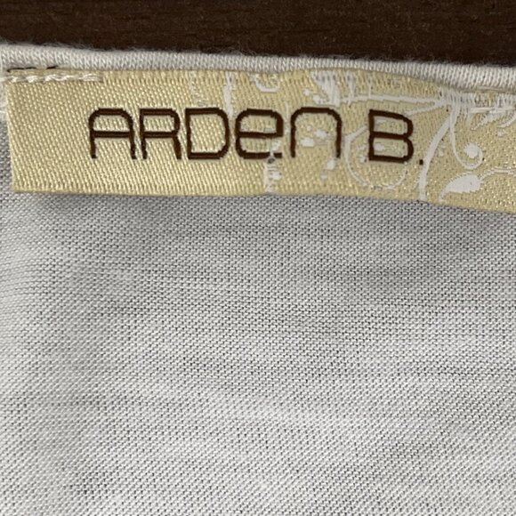 Arden B. Womens Long Sleeve V-Neck White Drape Top Sz S - Picture 8 of 10